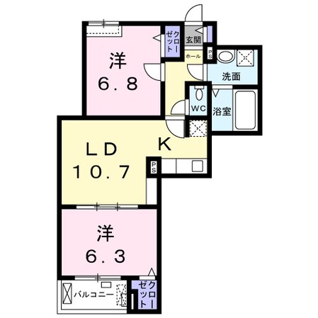 仁和寺本町４丁目アパートの物件間取画像